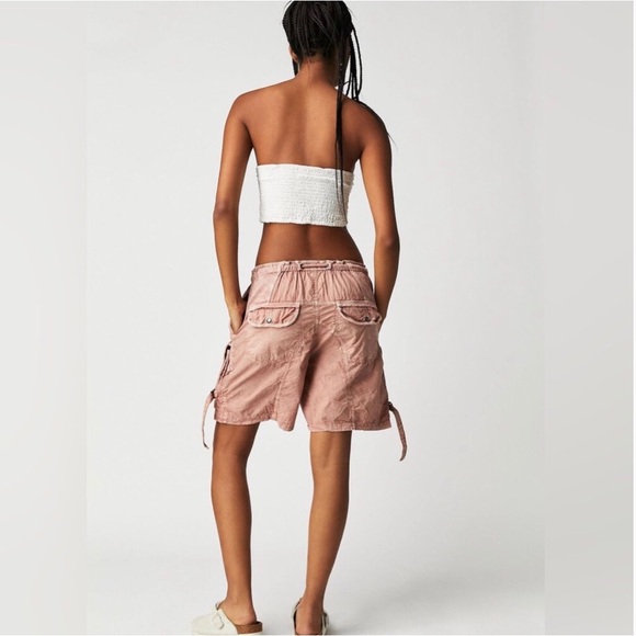 Worn once Free People Moon Bay Parachute Shorts Size Small Rose Pink - Picture 2 of 7